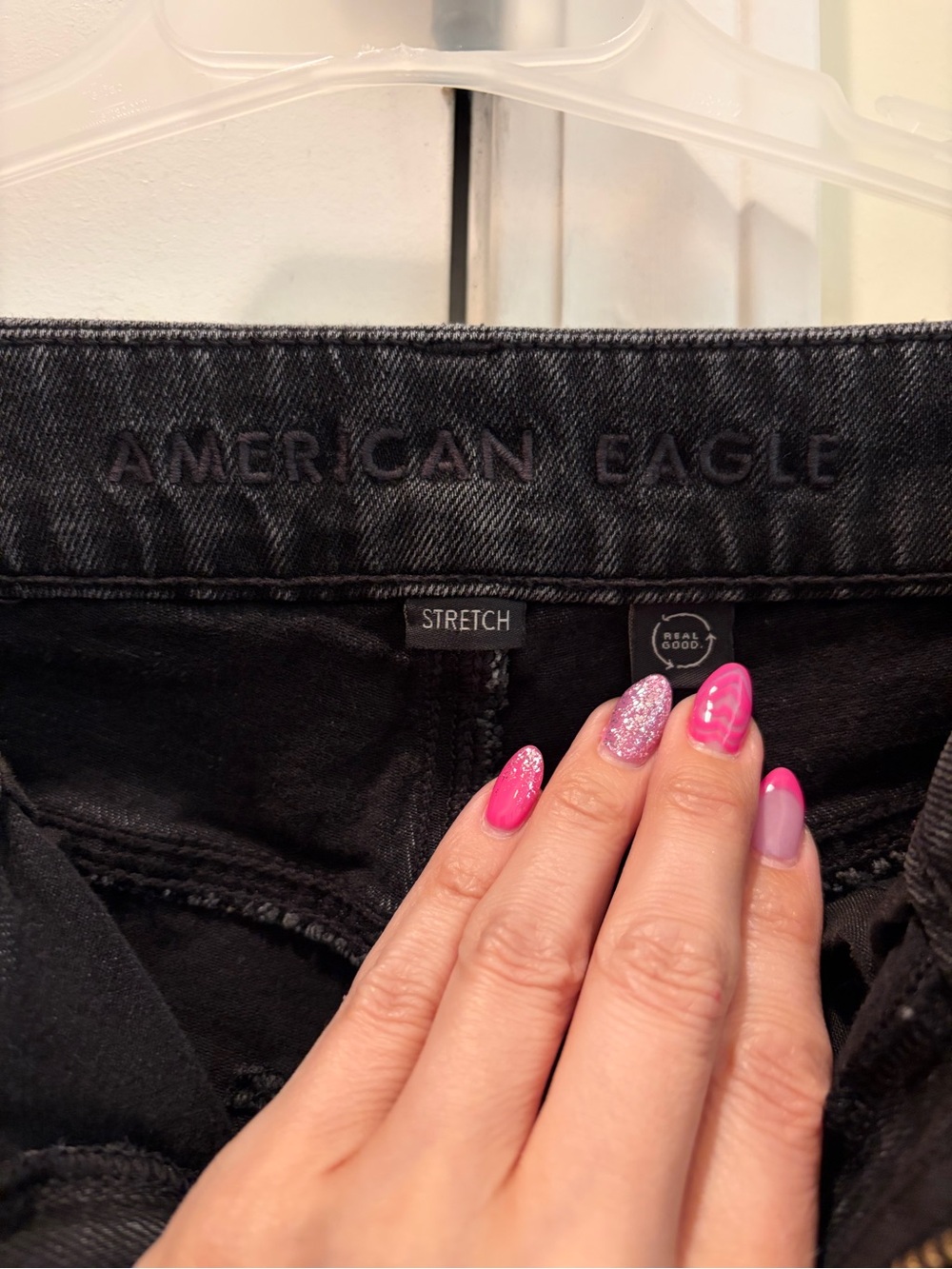 NEW American Eagle Curvy Super High-Rise Baggy Wide Leg Jeans - Size 2 Short - Picture 3 of 5